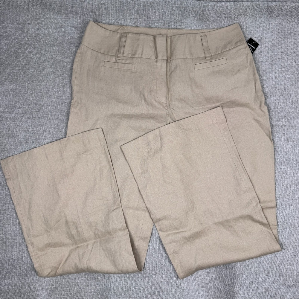 Rafaella Linen Casual Lounge Coastal Pants - Women's Size 14 Beige